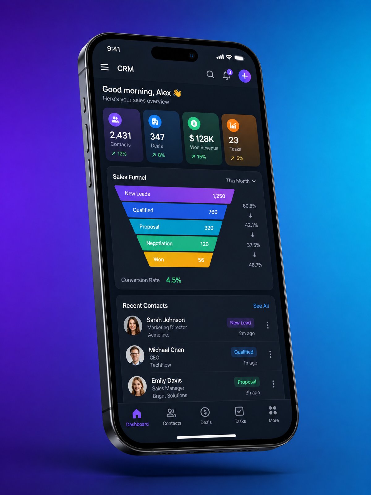 App mobile do Cosmex CRM